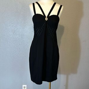 Alberto Makali women’s black mini cocktail dress size 10 made in the USA